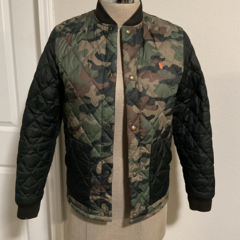 Polo by Ralph Lauren Big Boys Camo Quilted Baseball Jacket
